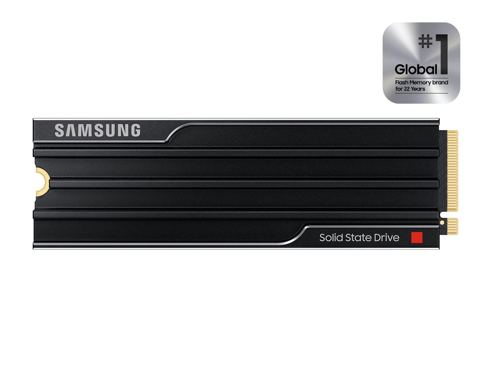 Samsung 9100 Pro NVMe solid-state drive with heatsink