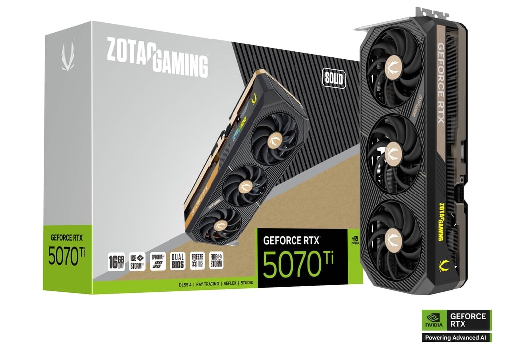 ZOTAC Gaming GeForce RTX 5070 Ti SOLID graphics card